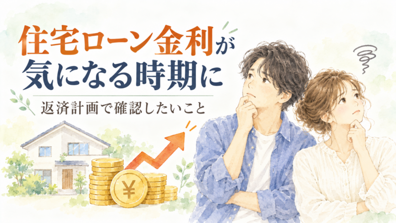 住宅ローン金利を考える夫婦 - 住宅AIコンシェルジュ